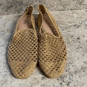 Woven Zara Espadrille Tan Slip-On Shoes NWOT